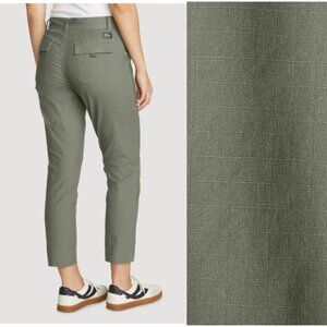 [NWT] Eddie Bauer - Adventurer Stretch Ripstop Ankle Pants | Sprig Green: Size 4
